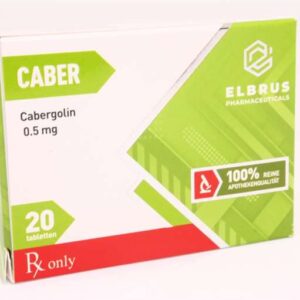 Cabergoline (Caber) (Elbrus Pharma) (20 tablets x 0.5mg)